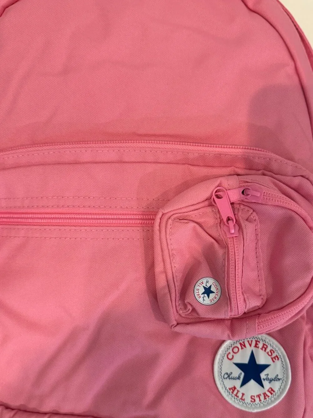 Converse 18'' Go 2 Backpack, pink, bottle holder, laptop case, keychain